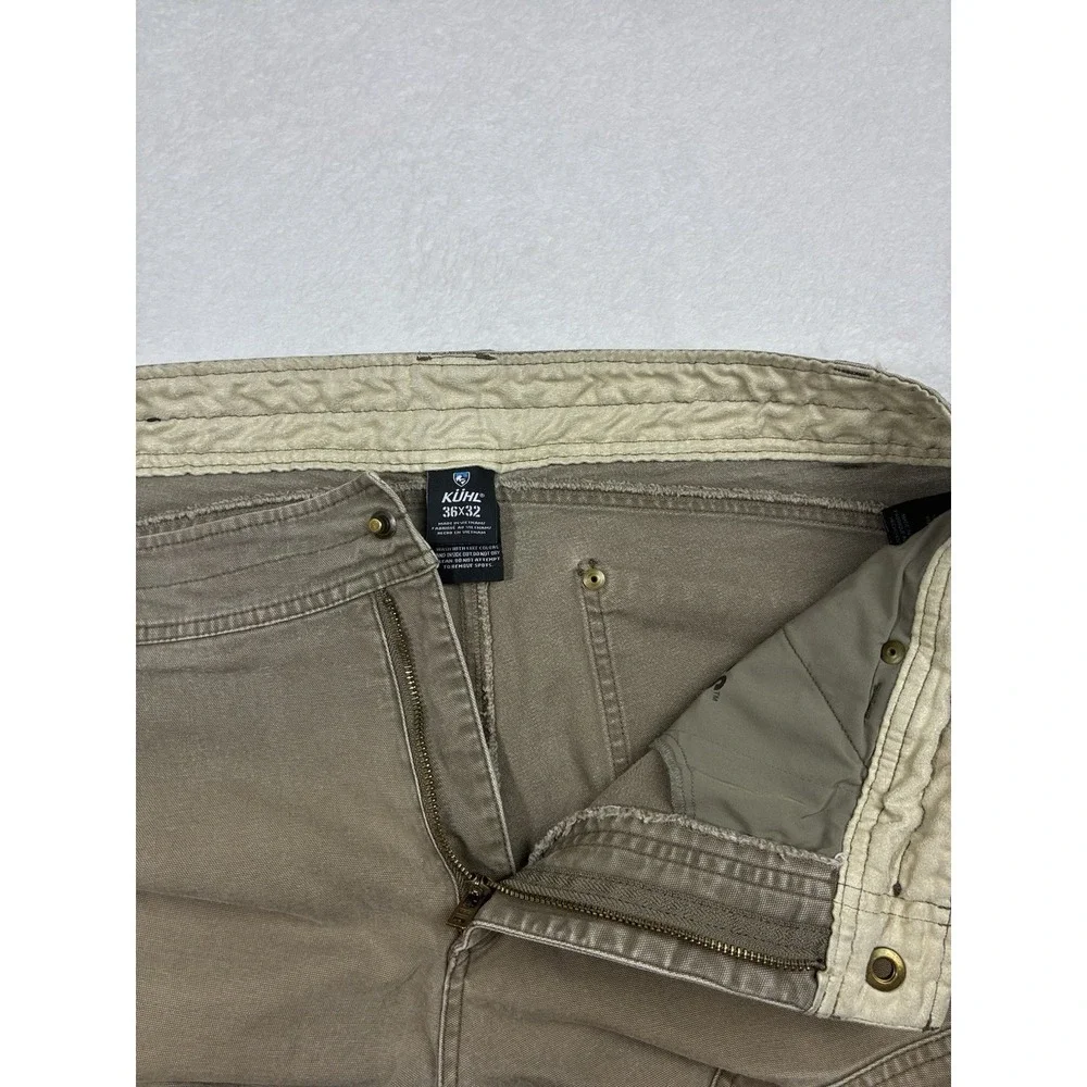 Kuhl The Law Pants 36x32 Men's Patinadye Brown Canvas Hiking Gorpcore